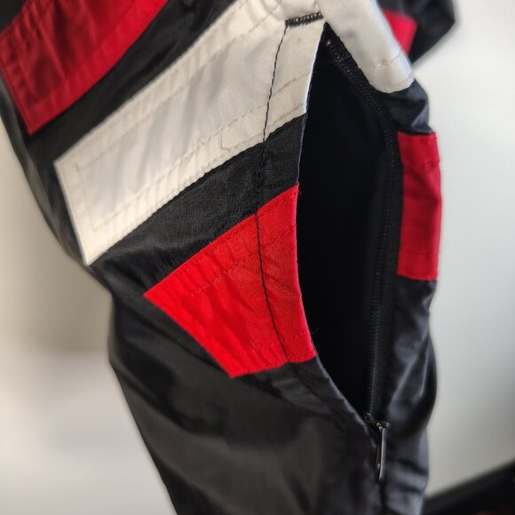 VINTAGE Adidas Jacket Size XL Red Black Windbreaker Track Stripe Embroidered - Picture 5 of 12